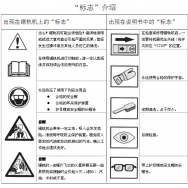 出現(xiàn)在鋸軌機(jī)及說(shuō)明書(shū)上的＂標(biāo)志＂解釋